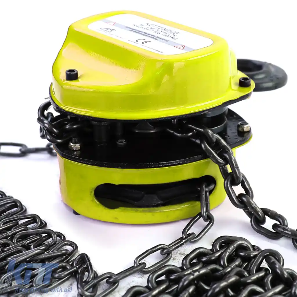 RAMROXX Cârlig de Atelier Profesional cu Pulley 4M până la 1T 1000kg Galben-image-6194946