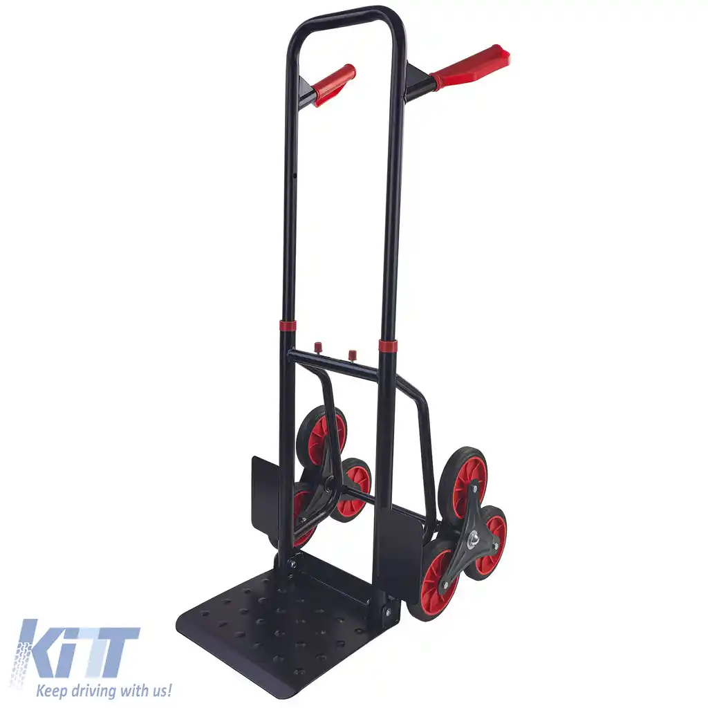 RAMROXX® cărucior de transport cu mâner pentru scări de 150 kg – urcător de scări cu platformă de 305×285 mm