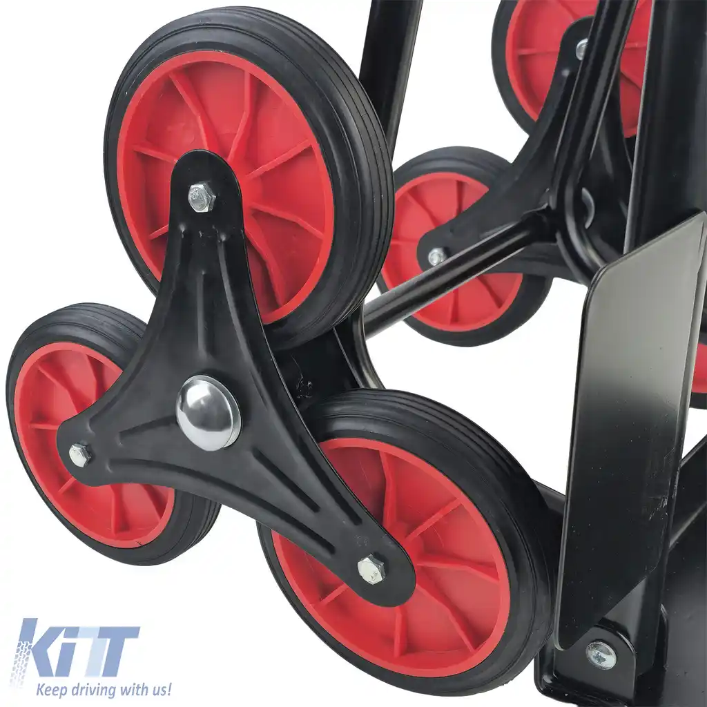 RAMROXX® cărucior de transport cu mâner pentru scări de 150 kg – urcător de scări cu platformă de 305×285 mm-image-6207890