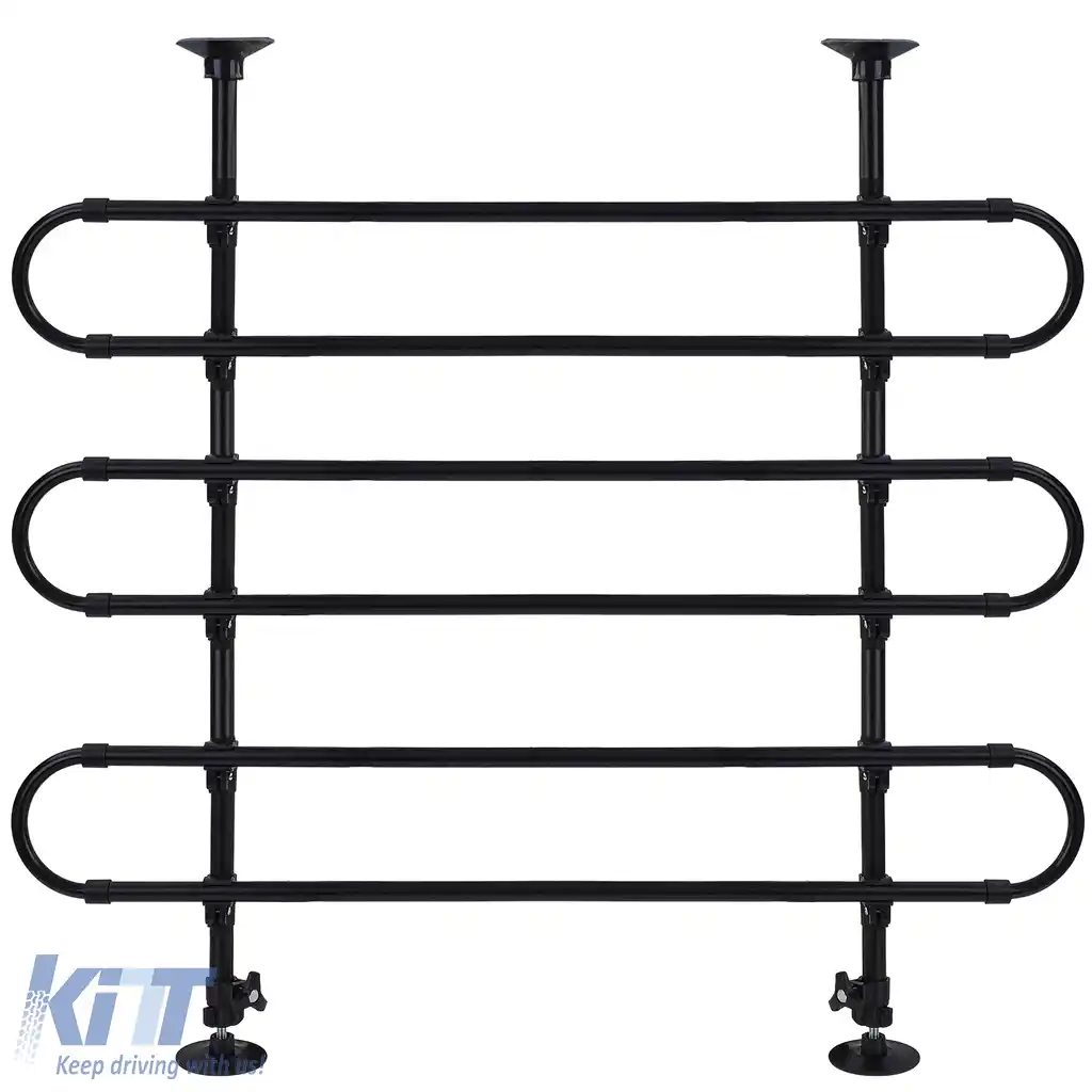 RAMROXX grilaj de protecție pentru câini, barieră de bagaje de până la 140 cm înălțime, potrivită pentru VW Caddy 2004-2025