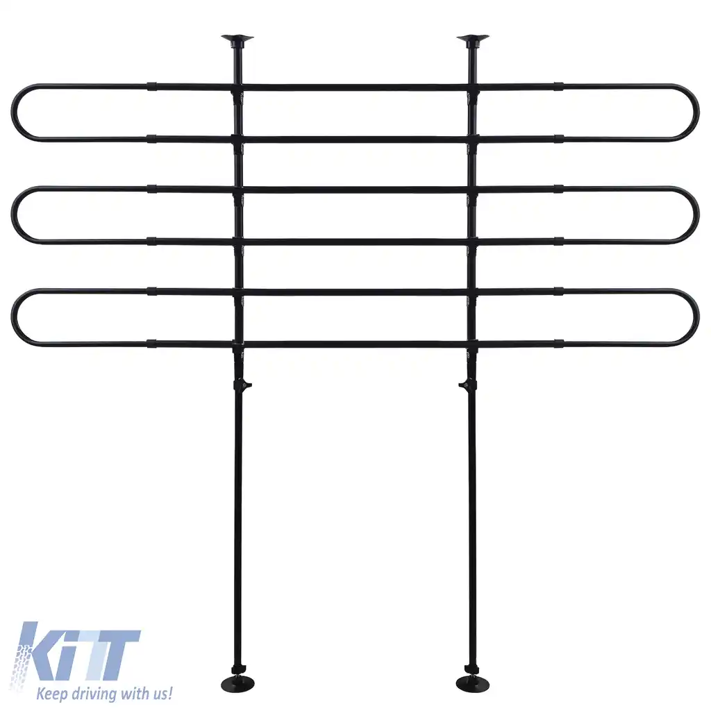 RAMROXX grilaj de protecție pentru câini, barieră de bagaje de până la 140 cm înălțime, potrivită pentru VW Caddy 2004-2025-image-6205697