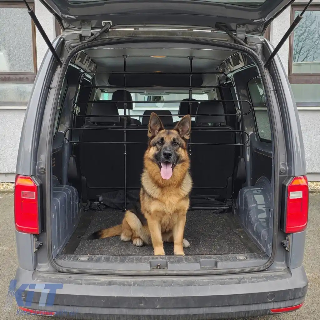 RAMROXX grilaj de protecție pentru câini, barieră de bagaje de până la 140 cm înălțime, potrivită pentru VW Caddy 2004-2025-image-6205702