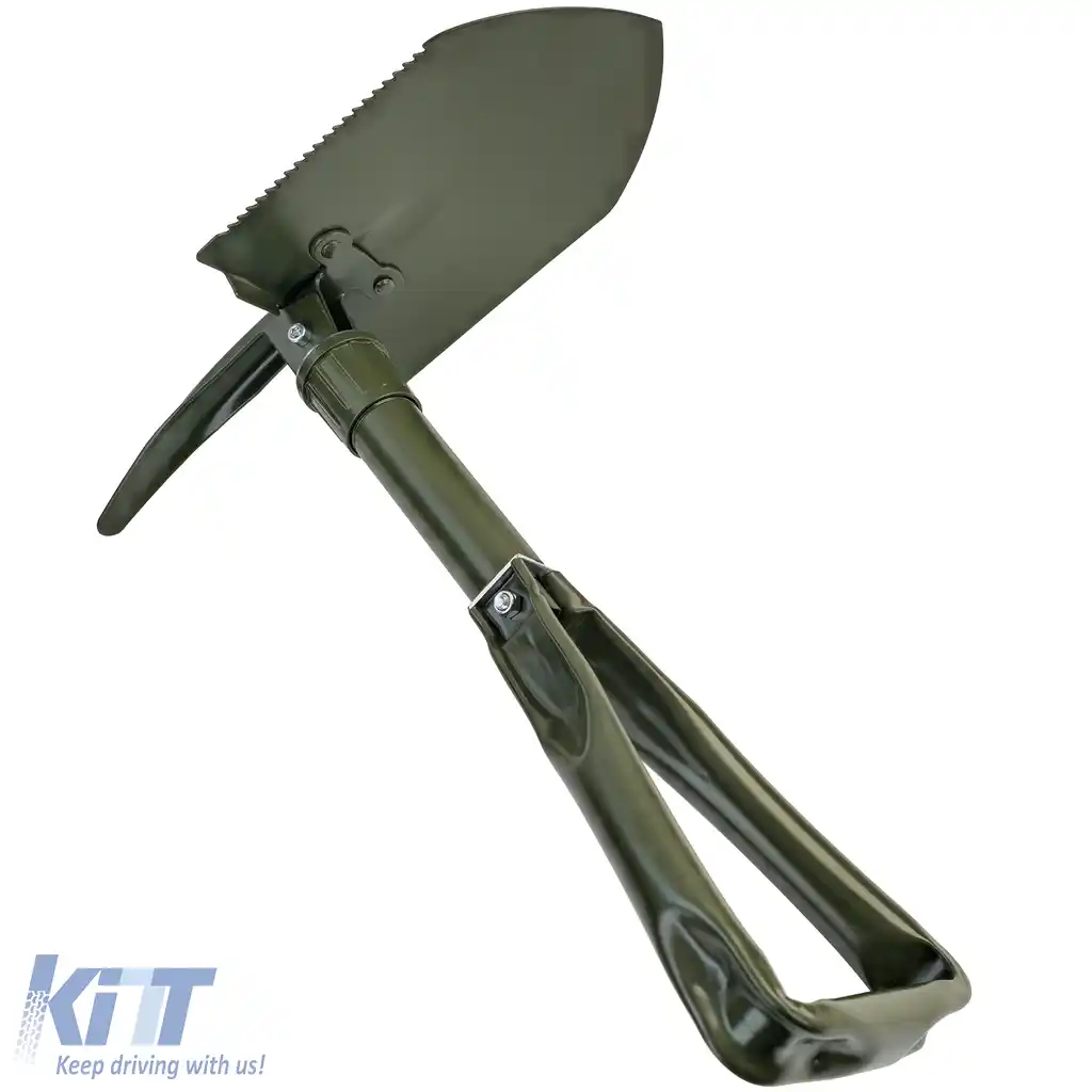 RAMROXX Lopată Pliabilă de Supraviețuire Verde Oliv Lopată Săpăligă Fierăstrău inclusiv. Pungă-image-6205691
