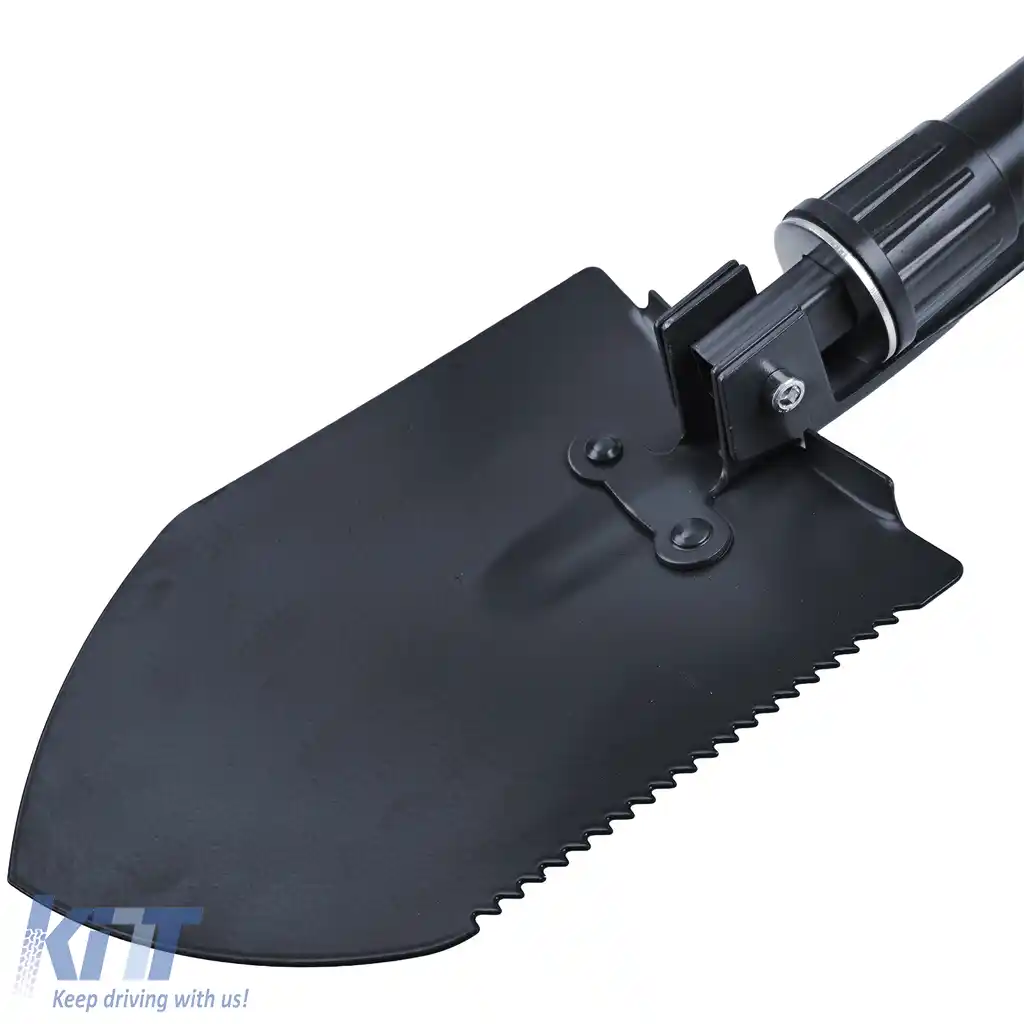 RAMROXX Lopată Pliabilă Supraviețuire Neagră Lopată Săpăligă Fierăstrău incl. Pungă-image-6203565