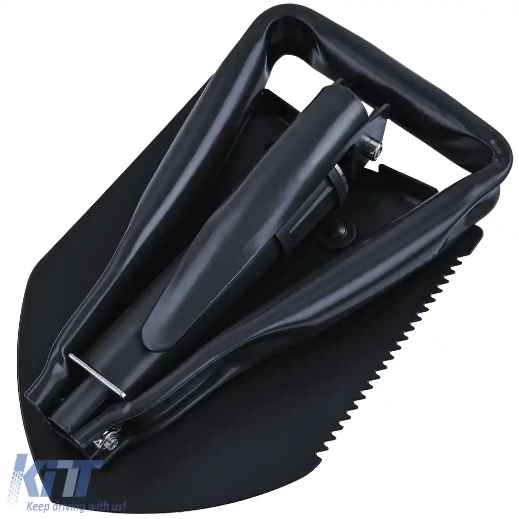 RAMROXX Lopată Pliabilă Supraviețuire Neagră Lopată Săpăligă Fierăstrău incl. Pungă-image-6203566