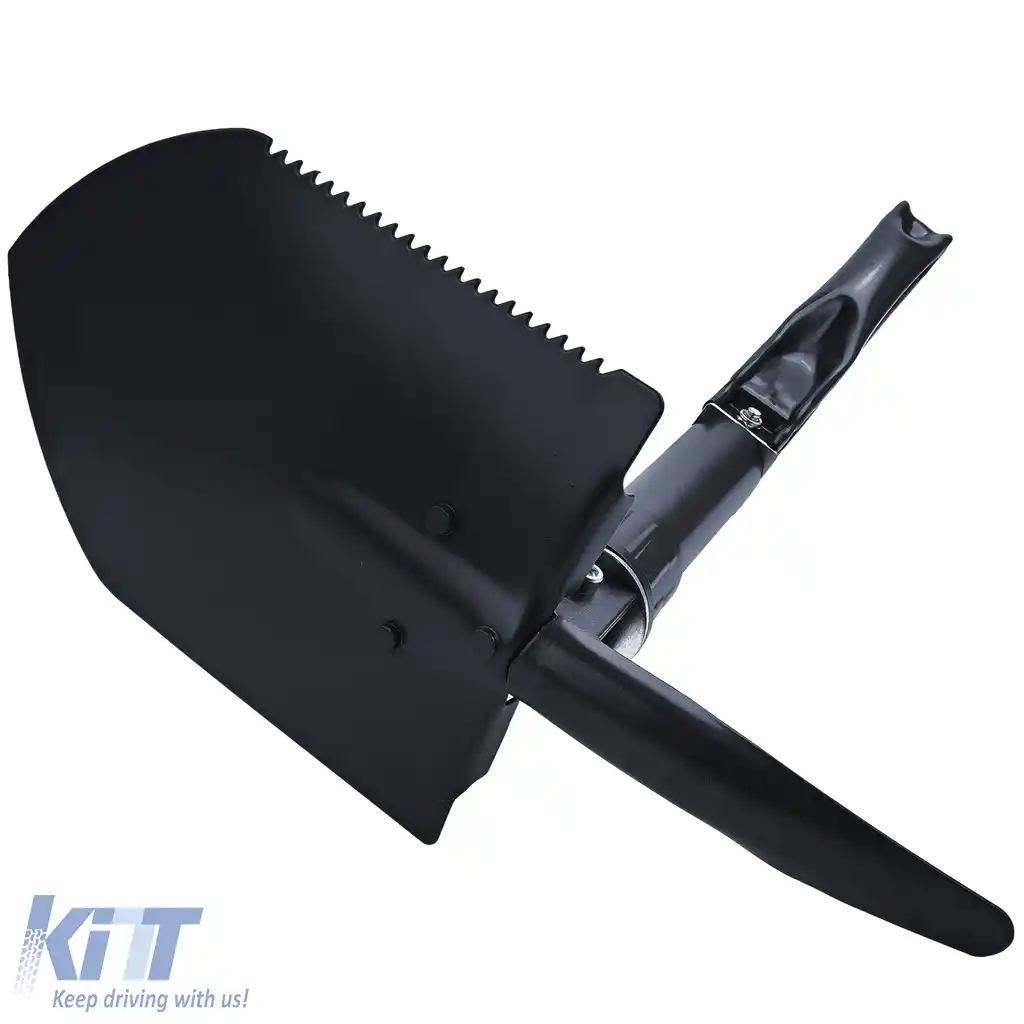 RAMROXX Lopată Pliabilă Supraviețuire Neagră Lopată Săpăligă Fierăstrău incl. Pungă-image-6203567