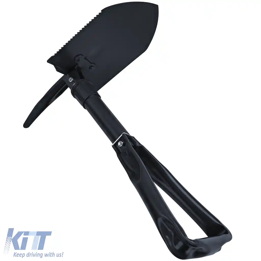 RAMROXX Lopată Pliabilă Supraviețuire Neagră Lopată Săpăligă Fierăstrău incl. Pungă-image-6203568