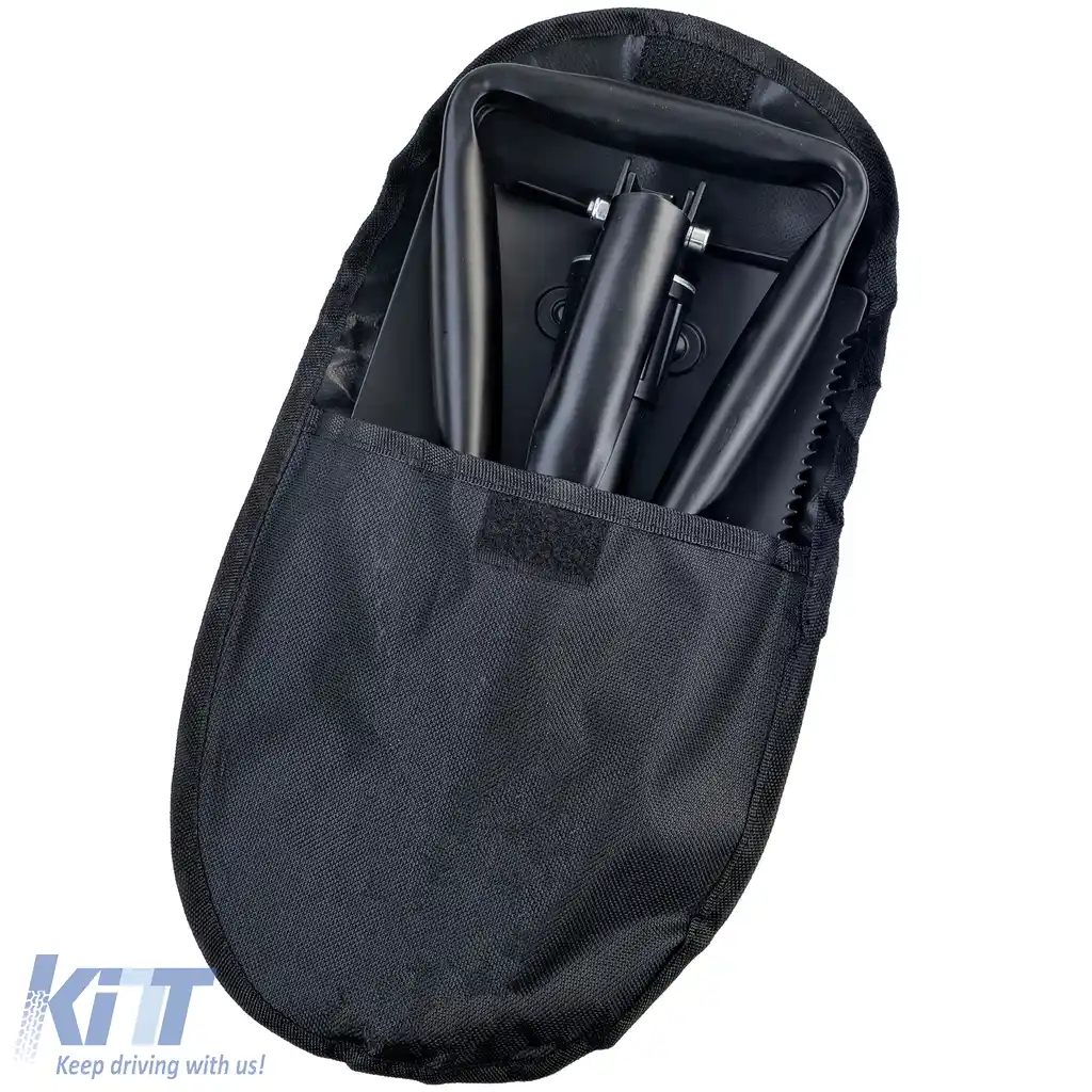 RAMROXX Lopată Pliabilă Supraviețuire Neagră Lopată Săpăligă Fierăstrău incl. Pungă-image-6203569