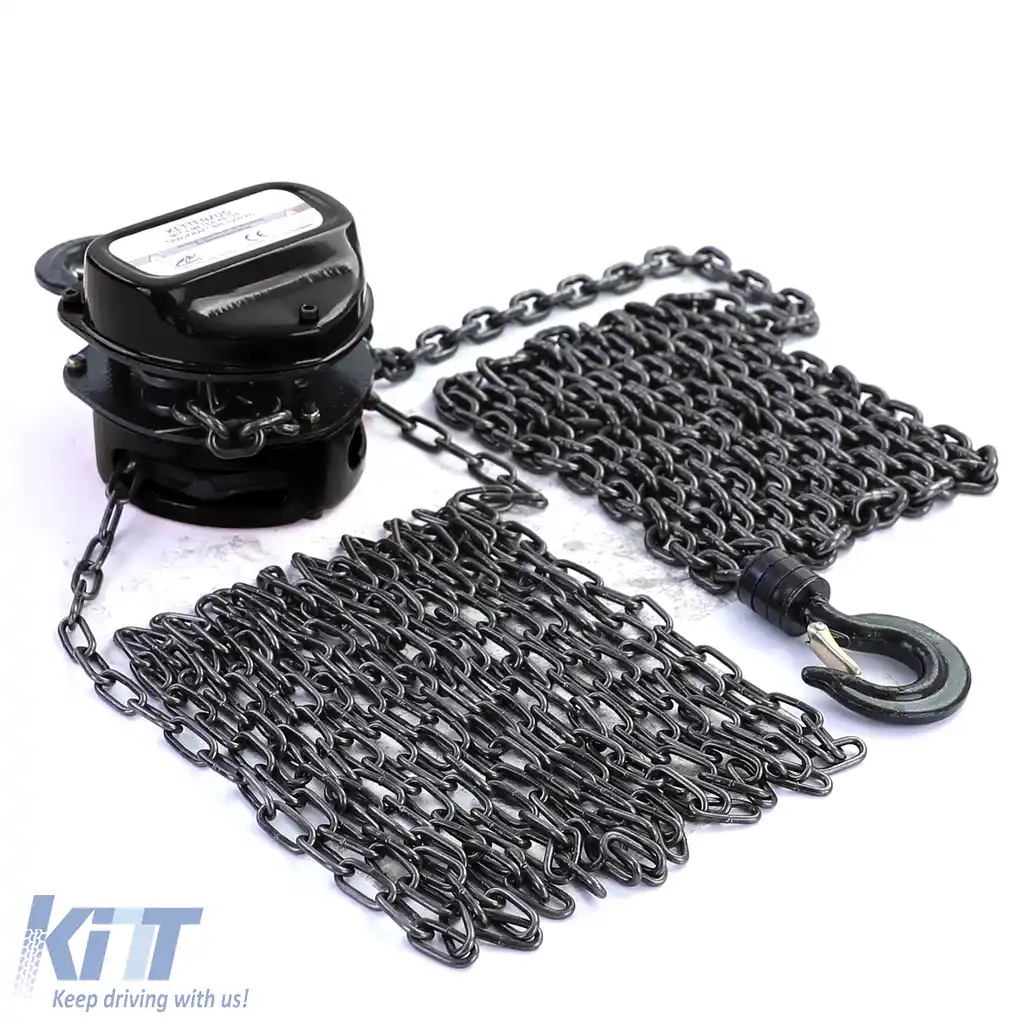 RAMROXX Pro 1000kg Cârlig cu lanț Pulley Negru de până la 4 metri-image-6197603