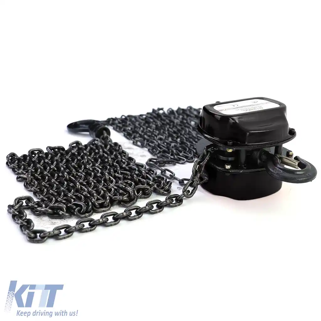 RAMROXX Pro 1000kg Cârlig cu lanț Pulley Negru de până la 4 metri-image-6197606