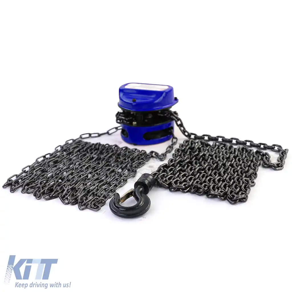 RAMROXX Pro 1000kg Cârlig de ridicare cu pully Negru până la 4 Metri-image-6191622