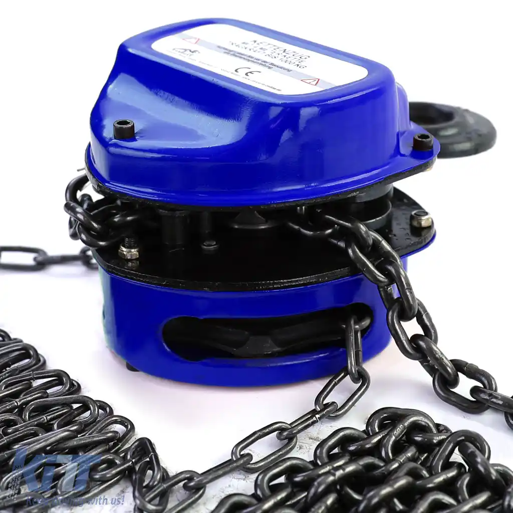 RAMROXX Pro 1000kg Cârlig de ridicare cu pully Negru până la 4 Metri-image-6191624