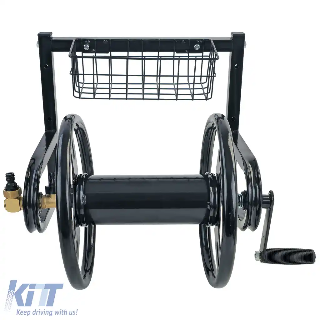 RAMROXX® tambur de furtun montat pe perete 38 m – cadru din oțel robust + racord din alamă-image-6205630