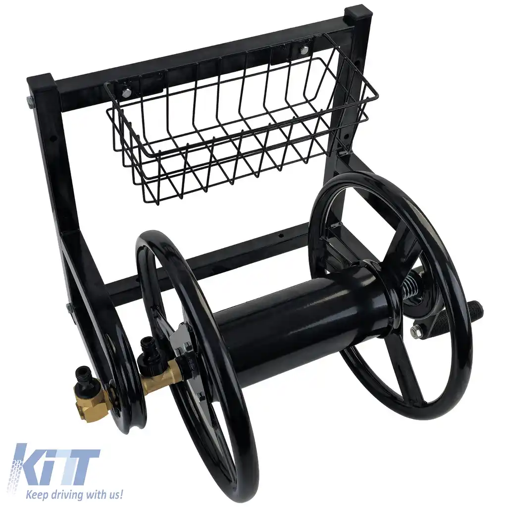 RAMROXX® tambur de furtun montat pe perete 38 m – cadru din oțel robust + racord din alamă-image-6205631