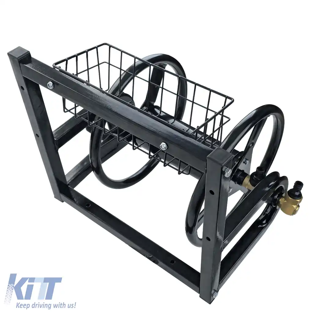 RAMROXX® tambur de furtun montat pe perete 38 m – cadru din oțel robust + racord din alamă-image-6205635