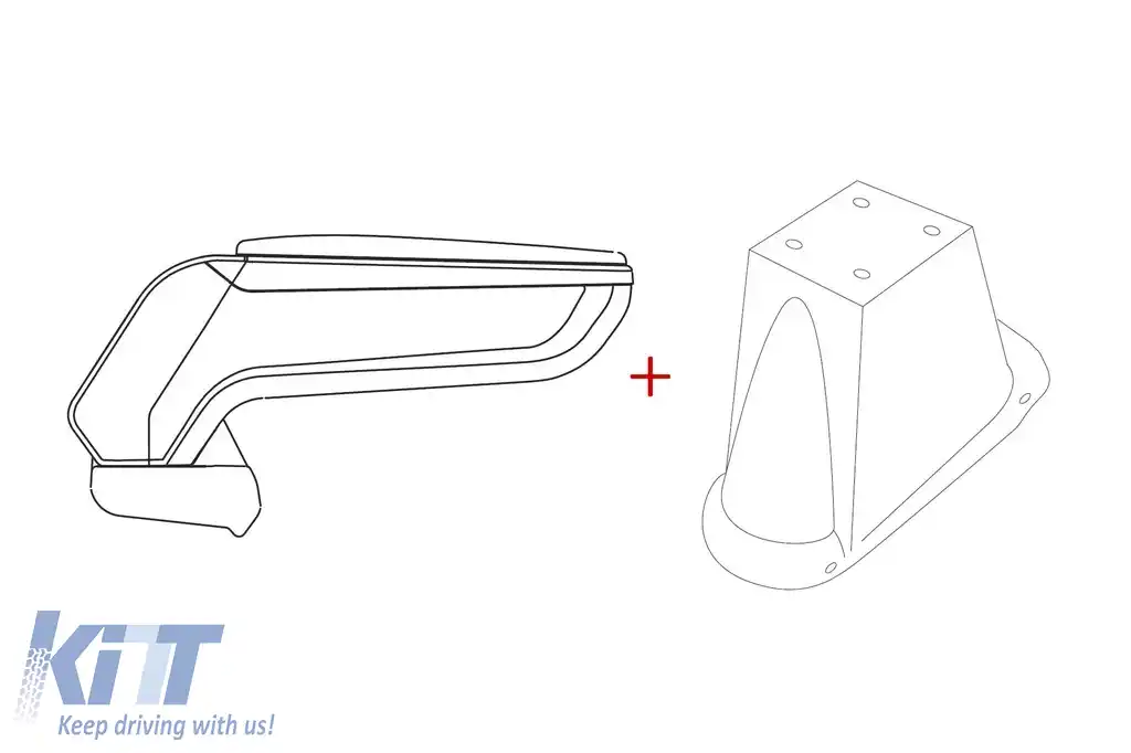 Rati cotiera model Armster S cu piele eco neagră potrivită pentru Fiat 500 2008-2015