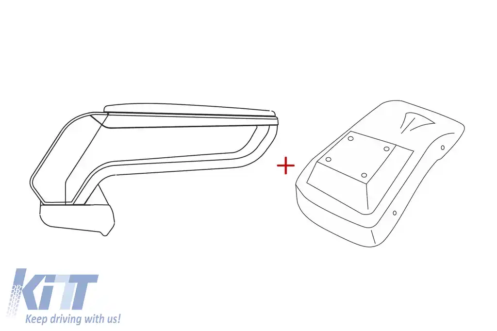 Rati cotiera model Armster S cu piele eco neagră, USB și AUX potrivită pentru Ford Fiesta după 2017