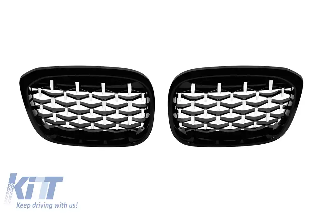 Răcire/diamante negre cromate potrivite pentru BMW X3 G01, X4 G02 2019-2021