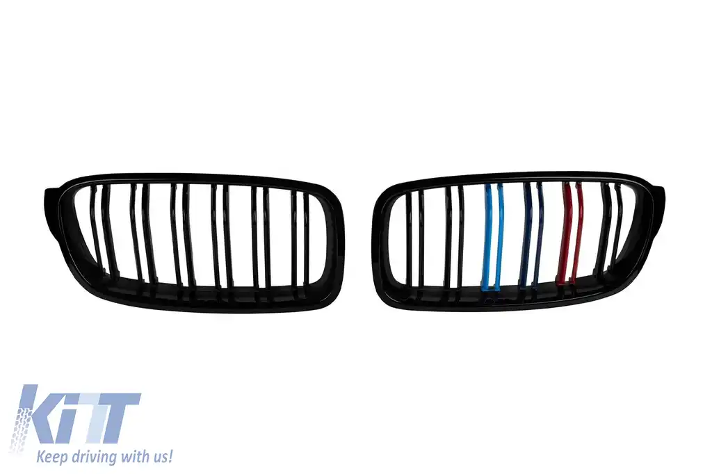 Răcitoare cu nervuri duble, lac negru cu decorare M tip M3 potrivit pentru BMW Seria 3 F30 sedan, F31 break 2011-2019