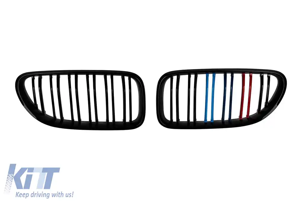 Răcitoare cu nervuri duble, lac negru cu decorare M, potrivite pentru BMW Seria 6 F06 Gran Coupe, F12 Cabriolet, F13 Coupe 2011-2018