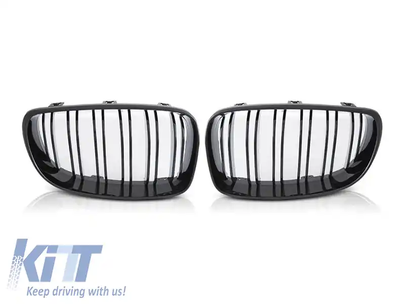 Răcitor cu fante duble vopsit în negru, potrivit pentru BMW Seria 1 E81, E82, E87, E88 2007-2011