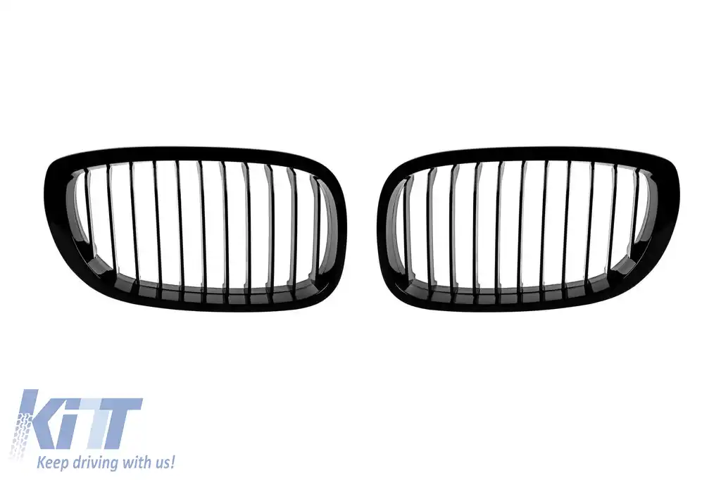 image-78-Răcitor cu nervuri simple vopsit în negru, potrivit pentru BMW Seria 3 E46 sedan, break 2001-2005