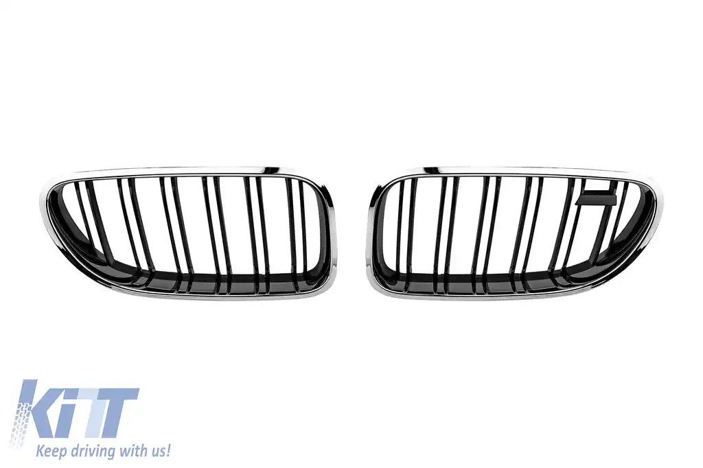 Răcitori crom/negri potriviți pentru BMW Seria 6 F06 Gran Coupe, F12 Cabriolet, F13 Coupe 2011-2018
