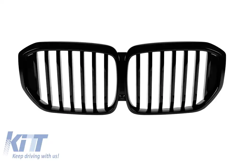 Răcitorii cu nervuri simple în lac negru potriviți pentru BMW X5 G05 LCI după 2023 cu deschidere pentru cameră