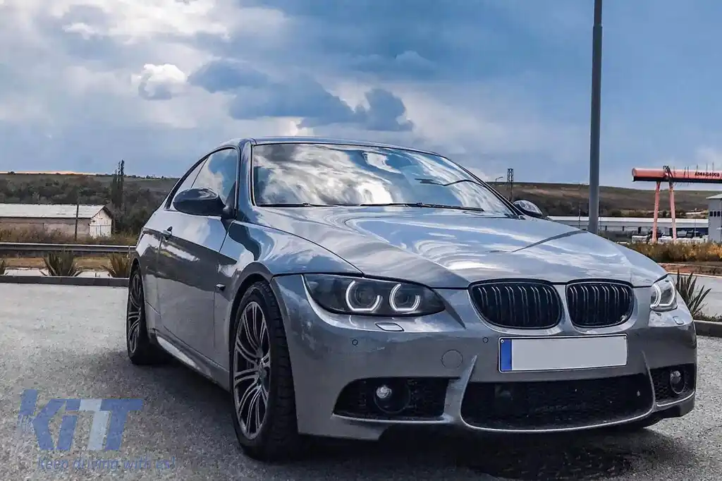 Rădăcini cu nervuri duble tip M3, lac negru potrivit pentru BMW seria 3 E92, E93 2010-2013-image-6145690