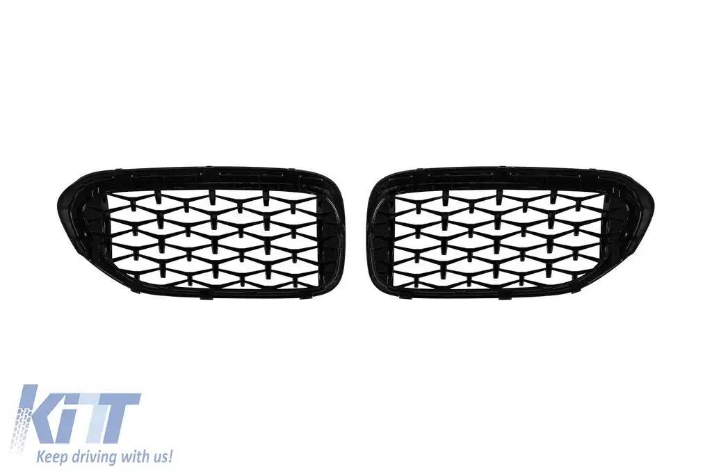 Rădăcini tip diamant crom/negru potrivite pentru BMW Seria 5 G30 sedan, G31 break 2017-2020-image-6236897