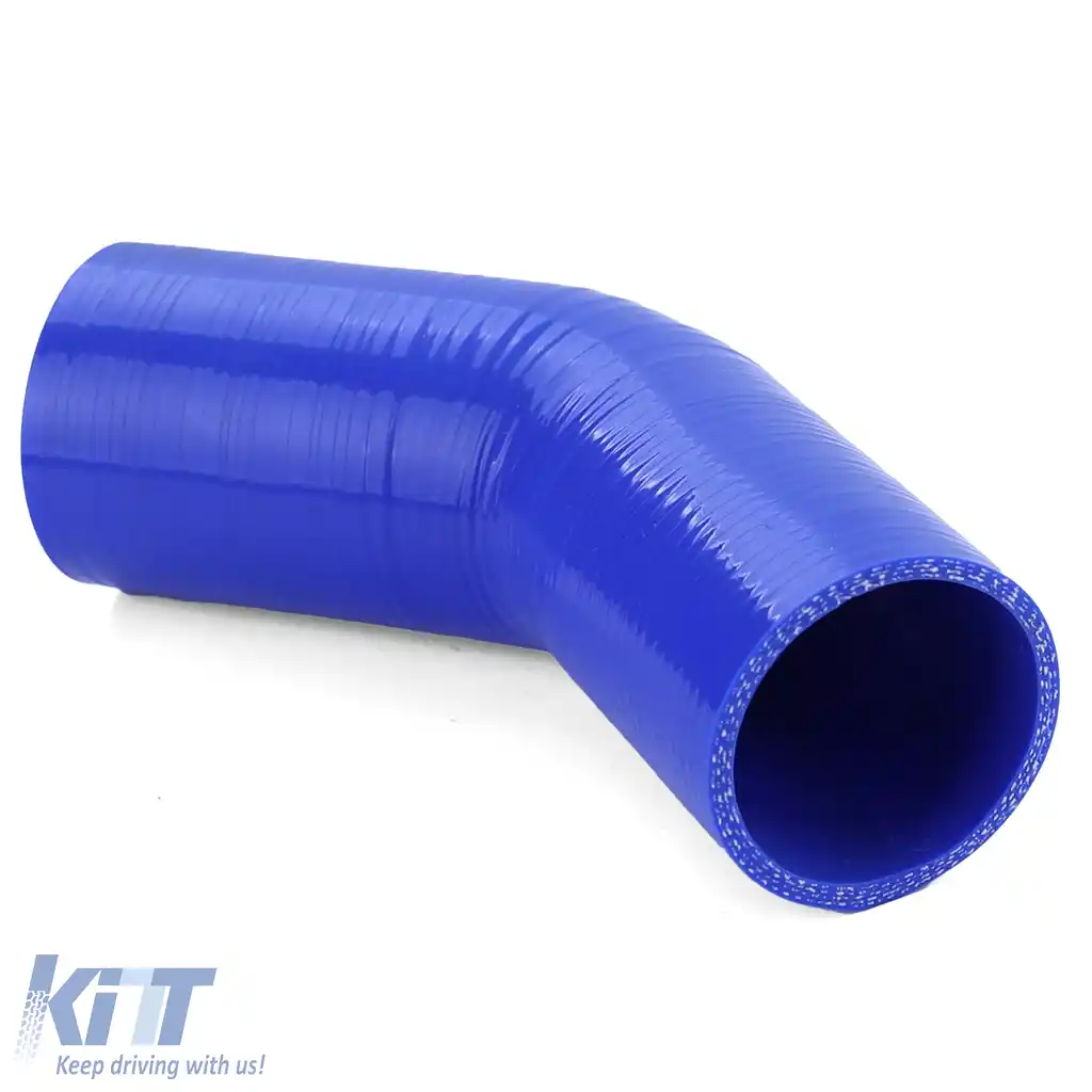 Reducer de cot din silicon pentru performanță 45° Ø 70 la 63mm albastru-image-6195129