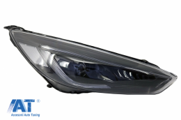 RHD Faruri LED DRL compatibil cu Ford Focus III Mk3 Facelift (2015-2017) Bi-Xenon Design Semnalizare Dinamica-image-6070537