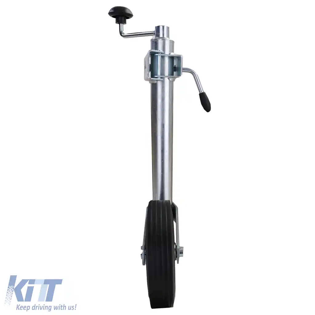 Roata de suport pentru remorcă 150KG Ø48mm inclusiv șuruburi de montare cu suport de clemă-image-6192552