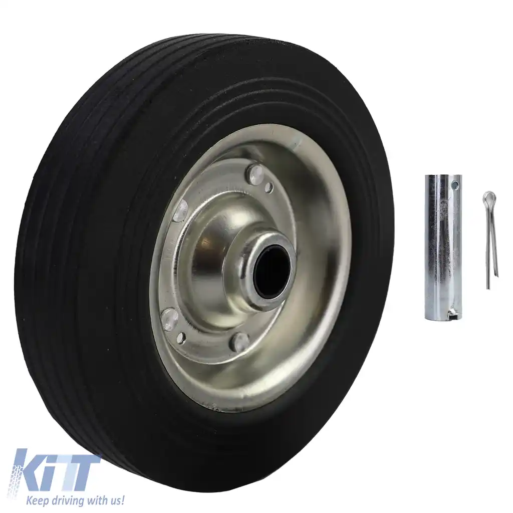 Roata de suport pentru remorcă 150KG Ø48mm inclusiv șuruburi de montare cu suport de clemă-image-6192554