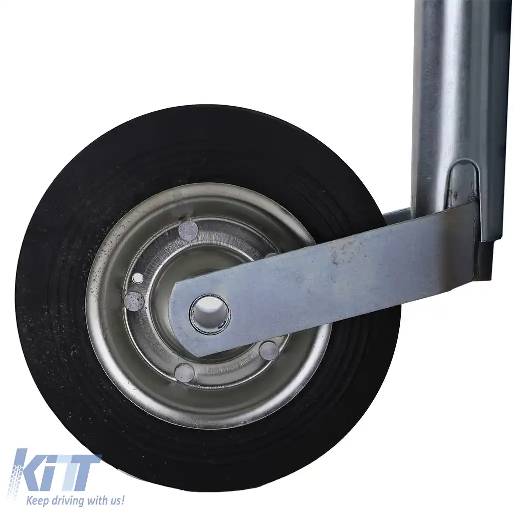 Roata de suport pentru remorcă 150KG Ø48mm inclusiv șuruburi de montare cu suport de clemă-image-6192555