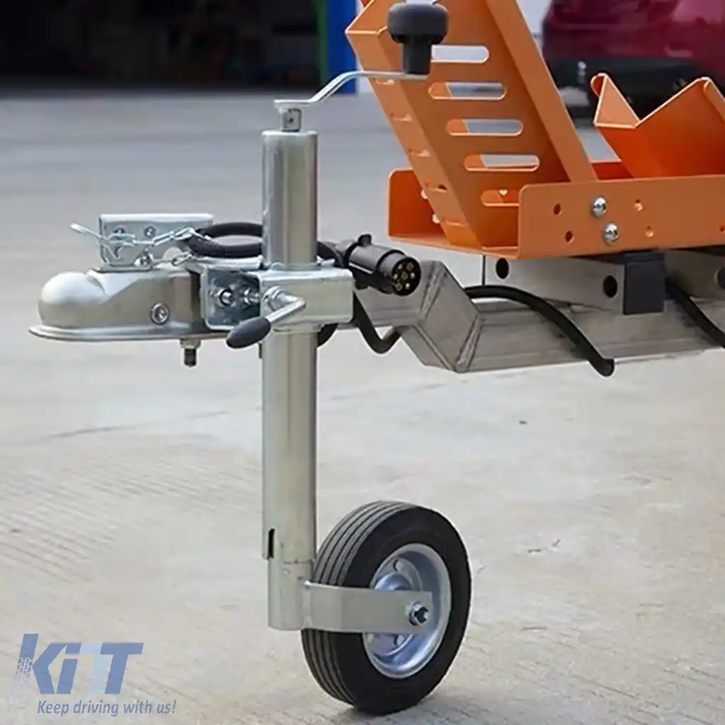 Roata de suport pentru remorcă 150KG Ø48mm inclusiv șuruburi de montare cu suport de clemă-image-6192558