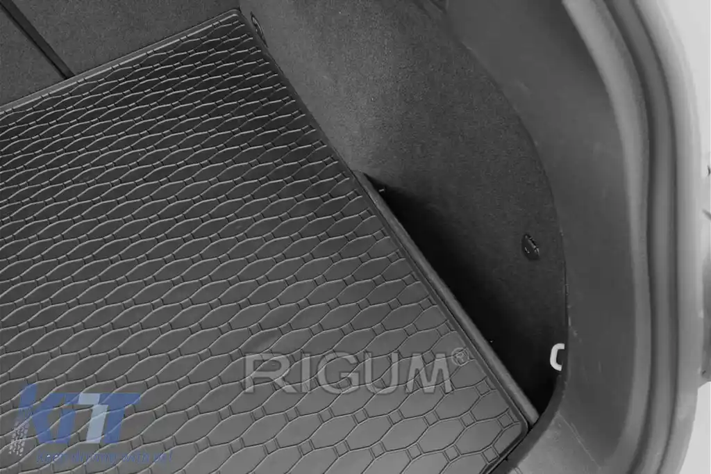 Rubber trunk mat by Rigum for Volkswagen Golf 7 wagon 2012-2019 with the trunk floor in the upper position-image-6225793