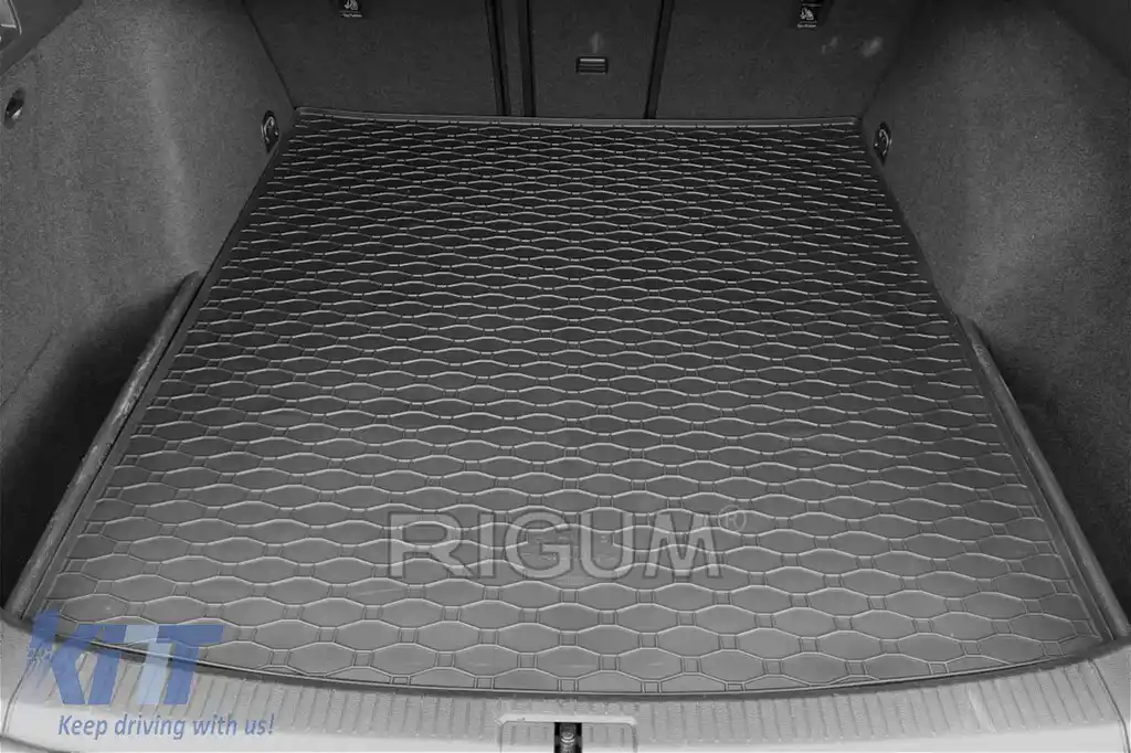 Rubber trunk mat by Rigum for Volkswagen Golf 7 wagon 2012-2019 with the trunk floor in the upper position-image-6225794