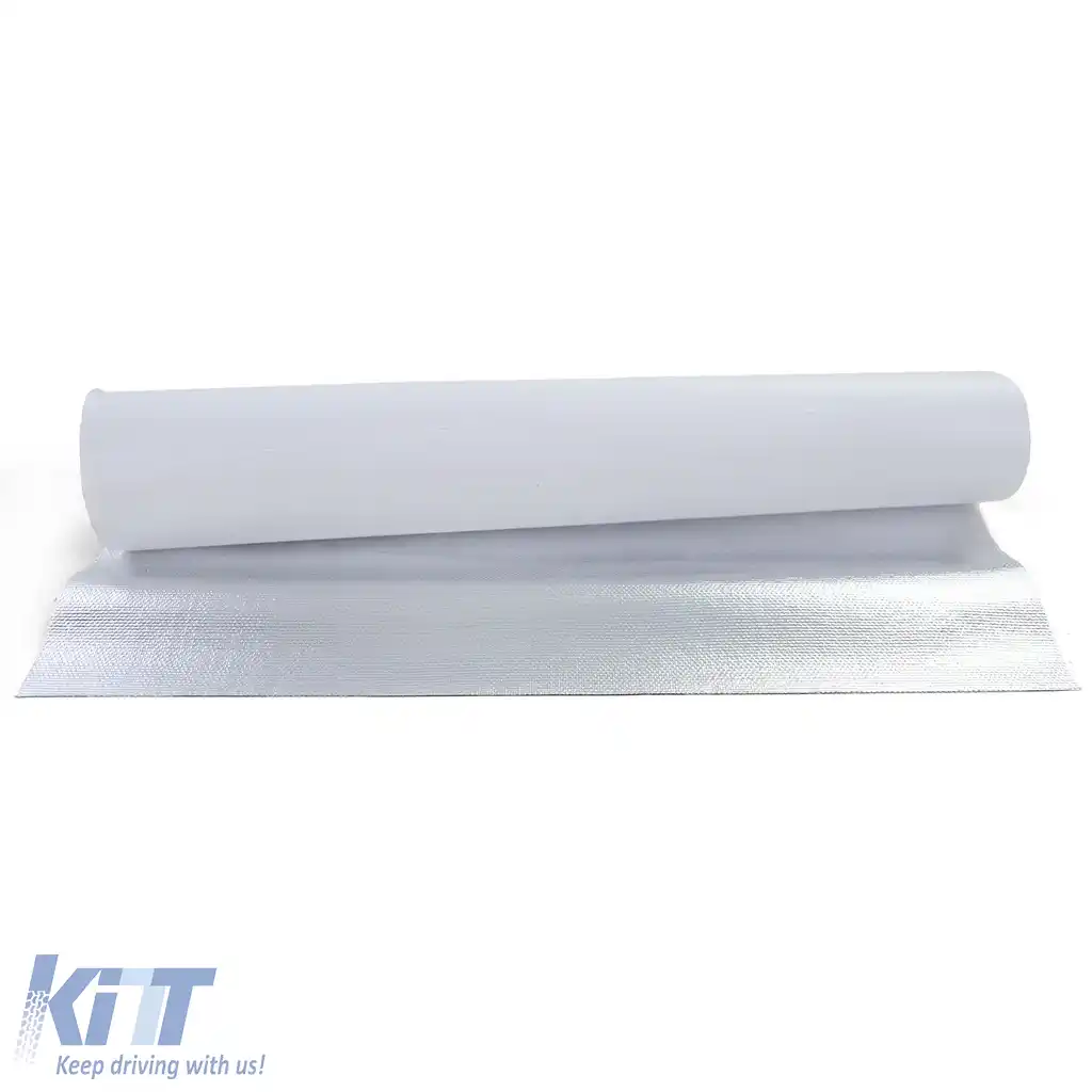 Saltea termică de protecție pentru evacuare din aluminiu ceramic autoadezivă 1.5mm 20cmx30cm 500°C-image-6195738