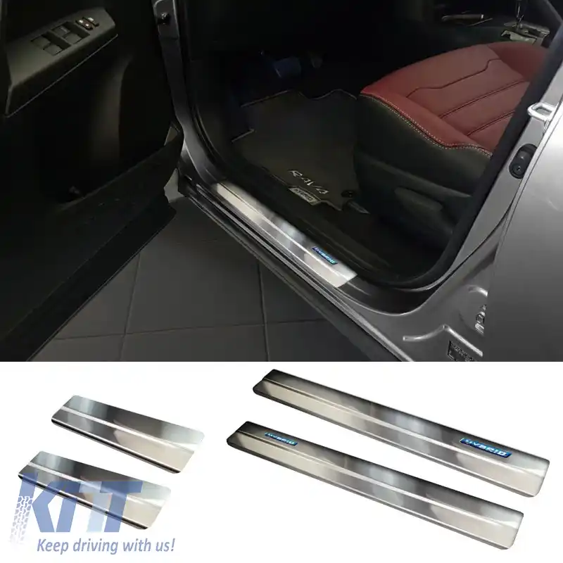 Sârme decorative pentru uși interioare potrivite pentru Toyota Rav4 16-18 / Toyota C-HR 2016+ Hybrid Crom 4 buc.-image-6305415