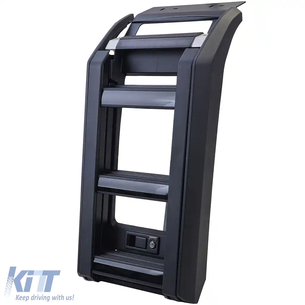 Scară de acoperiș, scară laterală, lucioasă neagră, potrivită pentru Land Rover Defender 90 110 din 19-image-6206847