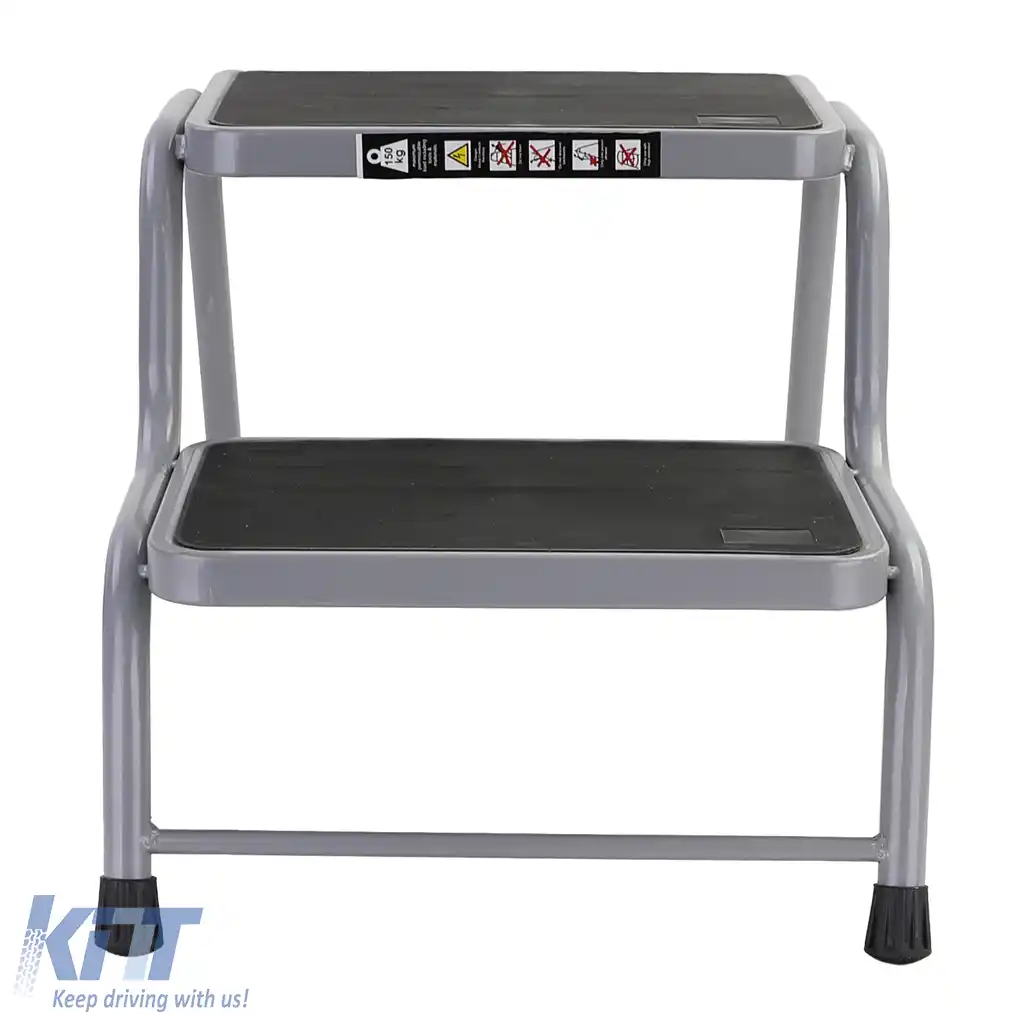 Scară dublă pentru caravană, platformă cu 2 trepte, încărcabilă până la 150kg-image-6204223