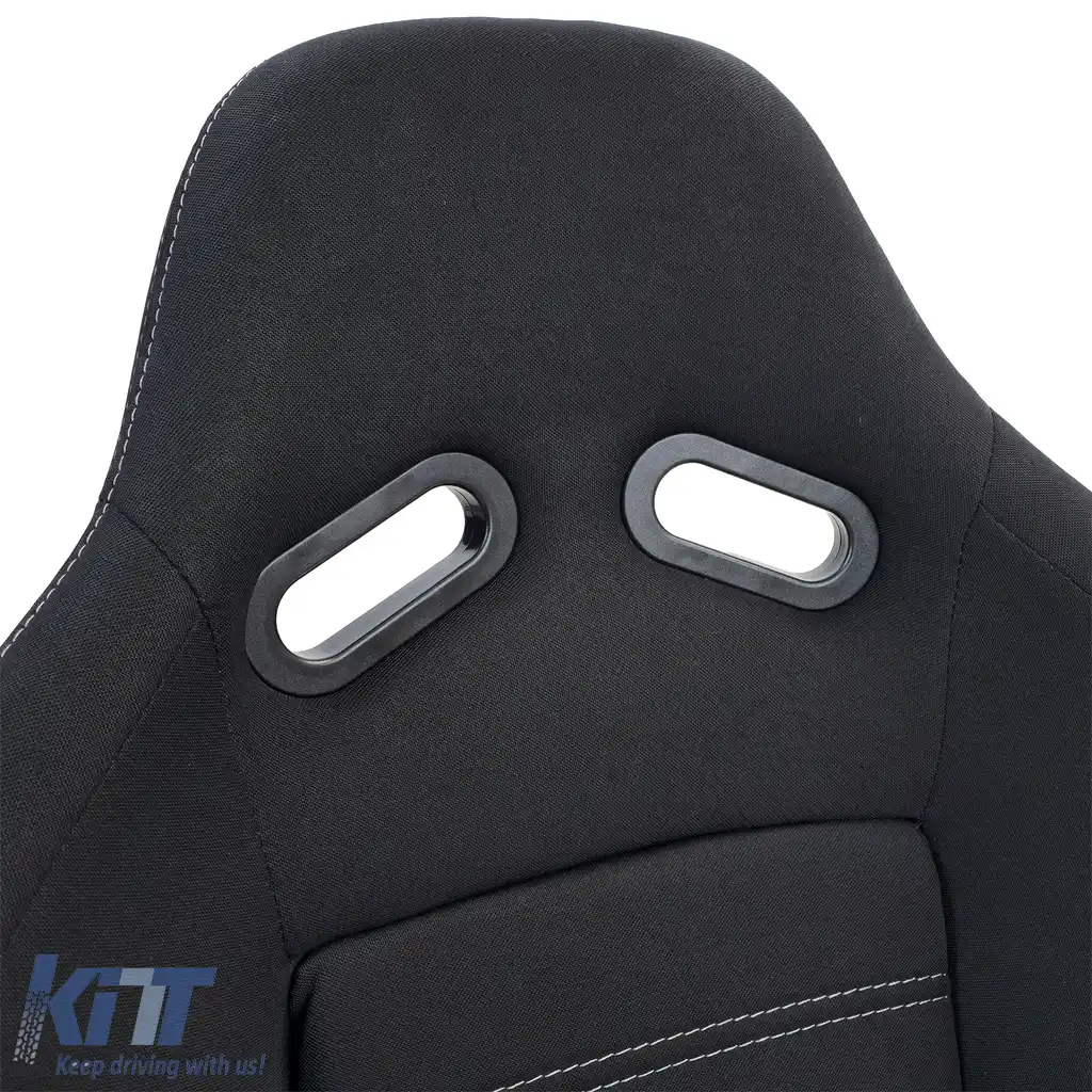 Scaun sport Hardcover Negru cu cusături gri, potrivit pentru SimRig-image-6210381