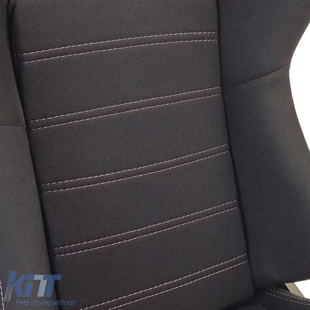 Scaun sport Hardcover Negru cu cusături gri, potrivit pentru SimRig-image-6210382