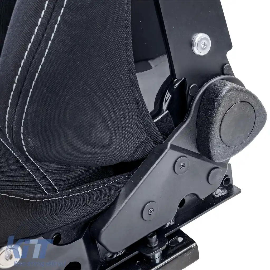 Scaun sport Hardcover Negru cu cusături gri, potrivit pentru SimRig-image-6210385