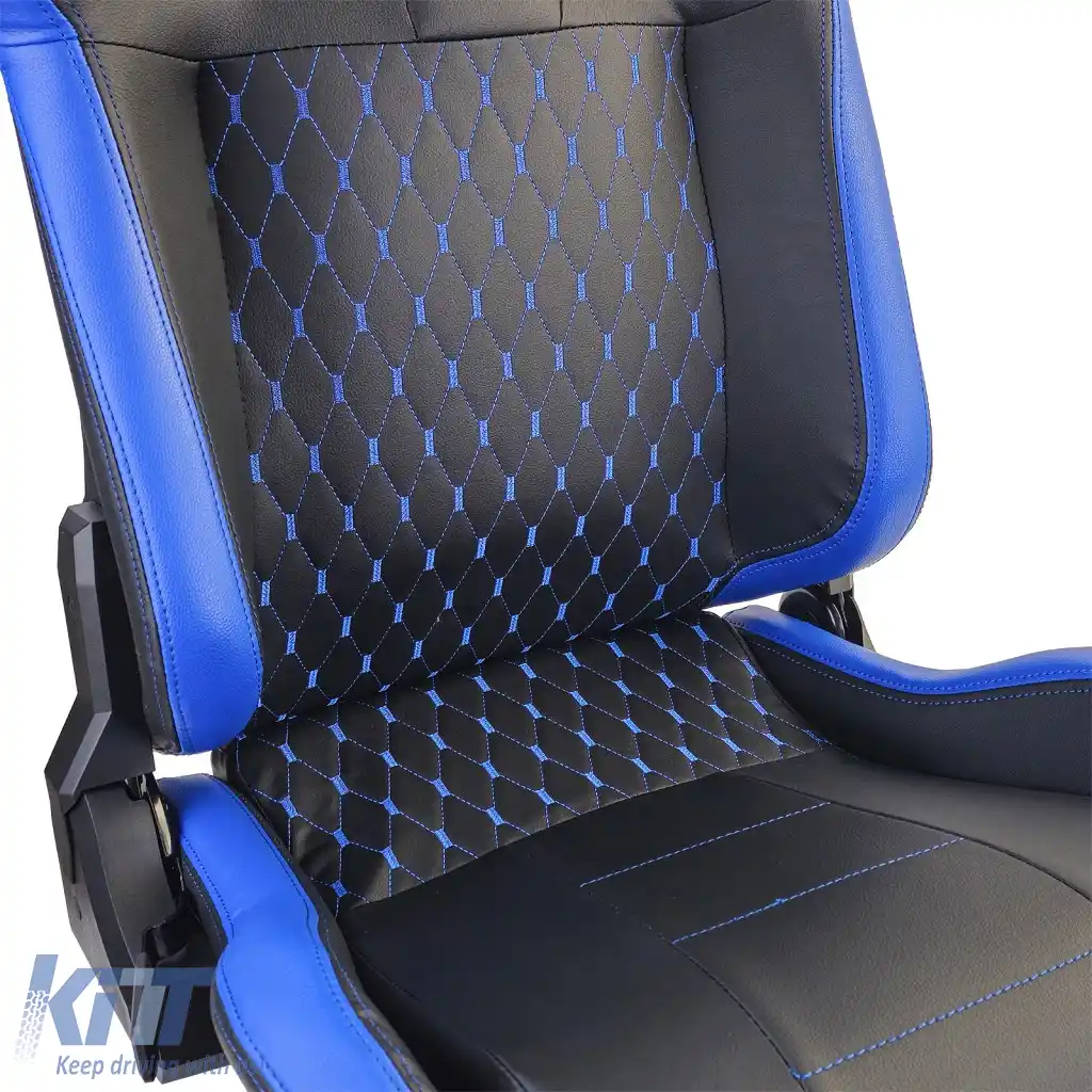 Scaun sport Route Negru Albastru Sim Rig Racing Scaun Simulator de Curse-image-6327379