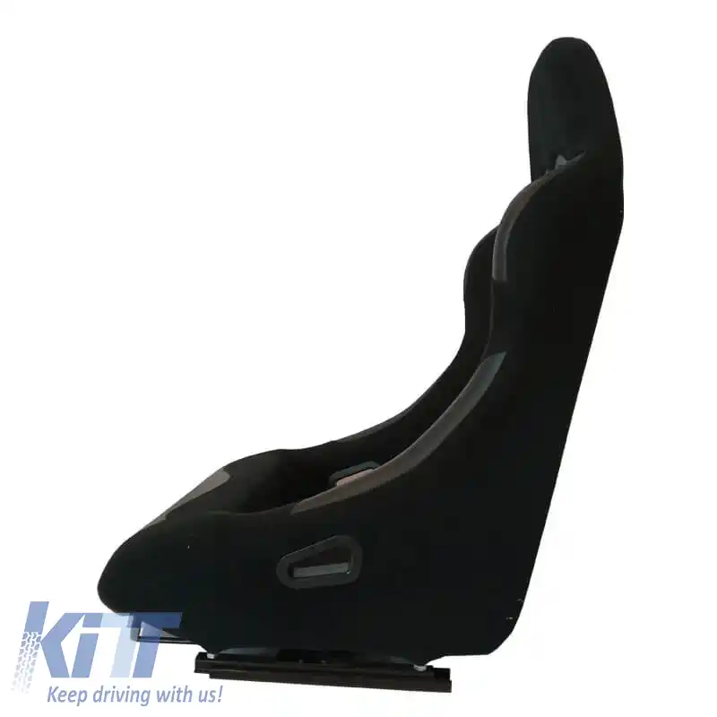 Scaune tip bucket Daytona din țesătură complet negre, pereche 2 buc.-image-6293693