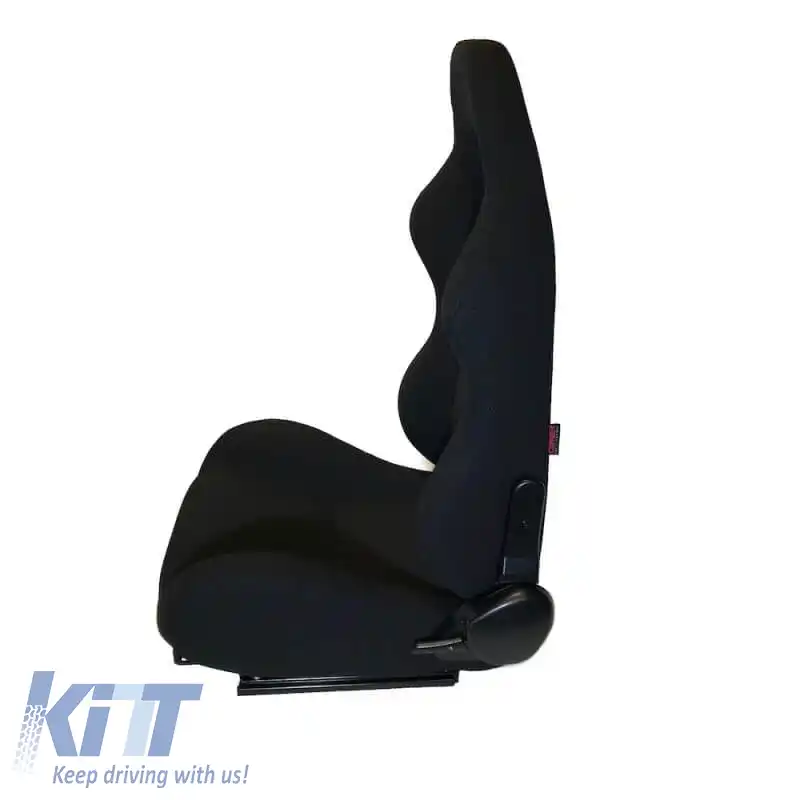 Scaune tip bucket Poseidon din țesătură, complet negre, pereche 2 buc.-image-6293684