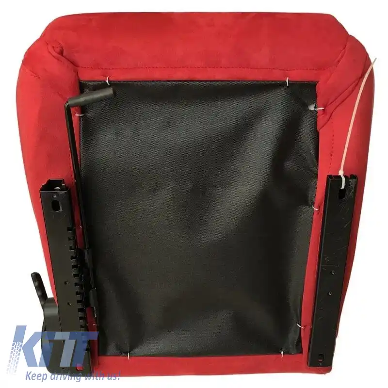 Scaune tip bucket potrivite pentru R8 din Suede Alcantara roșu, pereche 2 buc.-image-6293654
