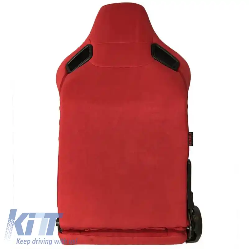 Scaune tip bucket potrivite pentru R8 din Suede Alcantara roșu, pereche 2 buc.-image-6293656